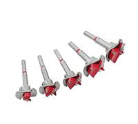 Akozon Juego de Brocas para Agujeros de Madera de Carburo de Tungsteno, 5 Piezas - Broca de Perforación de 15-35 Mm Perforación de Agujeros para Bisagras de Carpintería - Herramientas y Mejoras para