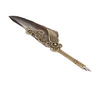 Akozon Juego de Caligrafía Juego de Pluma y Tinta Equipo Retro de Escritura y Tinta Escuela en Casa (GRAY)