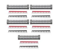 Akozon Juego de Conectores de Bloque de Terminales de Alimentación de 12 Posiciones con Bloque - Paquete de 5 Aplicaciones Eléctricas Industriales de 15 A 600 V