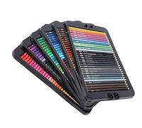 Akozon Juego de Lápiz de Color Profesional de 180 Piezas para Adultos y Herramientas Duraderas de Dibujo, Pintura y Bocetos en Caja de Metal Resistente