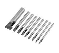 Akozon Juego de Perforadoras Ovaladas de Cuero de Primera Calidad, 9 Piezas, Cortador de Precisión de 2 Mm para Proyectos de Peletería, Bolsos, Zapatos y Carteras