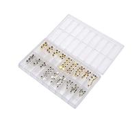 Akozon Juego de Piezas de de Reloj, Surtido de Repuesto en Cúpula Plana Dorada y Plateada