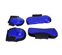 Akozon Juego de Protectores de Piernas Engrosados, Forro y Cierres de PU y Neopreno, Deportes Ecuestres - 1 Juego de Piernas (Un Conjunto de Gran tamaño.)