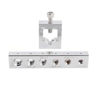 Akozon Juego de Taladro de Alambre, Tuerca de Bloqueo de Alambre y Plantilla de Taladro, Mantenimiento de Herramienta de Plantilla Profesional de Acero Al Carbono de Alta Resistencia - Herramientas