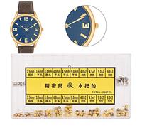 Akozon Kit Completo de Herramientas de Reparación de Accesorios de Repuesto de Piezas de de Reloj Surtido a Prueba de Agua