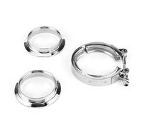 Akozon Kit de Abrazadera de Escape de Turbo de Acero Inoxidable de 2,5 Pulgadas para Sistemas de Rendimiento y Tuberías de Admisión