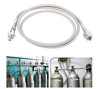 Akozon Kit de Adaptador de Manguera de Alta Presión de CO2 de 1,8 M para Máquina de Refrescos - Conector W21.8-14, Menos Acero, 4500 Psi para Uso en Tanques Externos