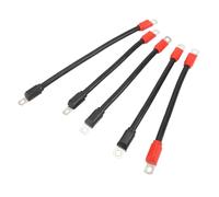 Akozon Kit de Cableado de Cobre Puro para Carro de Batería, Calibre 4, 5 uds., para Carros DC AC 36V 48V (Conector Negro y Rojo)