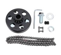 Akozon Kit de Cadena de Embrague Go Kart, 12 Dientes, 3/4 Pulgadas de Diámetro Interior, Cadena de Embrague de Motor 212, Repuesto de Aceleración Suave