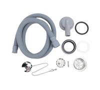 Akozon Kit de Drenaje para Fregadero de Vehículos Recreativos con Manguera de 1,5 M, Conector en ángulo Recto, Colador Doble, PVC y Acero Inoxidable para Vehículos Recreativos, Barcos,