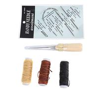 Akozon Kit de Herramientas de Coser de Cuero de bricolaje: Conjunto Completo con Agujas, Hilo, Dedal y Awl para Elaboración de Proyectos de Cuero