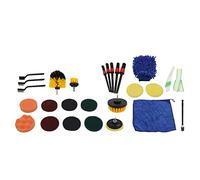 Akozon Kit de Lavado de Autos de 26pcs de Limpieza de Automóviles Integrales, Pulido y Detalle de Pincel para el Cuidado de los Vehículos Definitivos