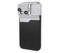 Akozon Kit de Lente de Cámara de Teléfono con Estuche 2X Teleobjetivo 10x Macro 180 Grados Fesheye para 16 Pro de Aluminio TPU TPU óptico de Vidrio