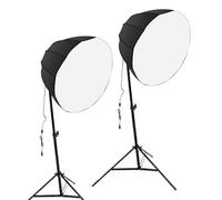 Akozon Kit de Luces para Fotografía Mejorado con Bombilla de 85W, Control Remoto, Transmisión en Vivo, Fotografía de Retrato, Equipo de Estudio Fotográfico para Interiores (Enchufe de la UE)