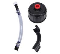 Akozon Kit de Manguera de Llenado de de Carreras, Reemplazo de Manguera de Alta Presión de PVC Premium para Tubo de Codo con Tapa de Lata de Gasolina de 3, 5 y 5, Galones