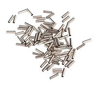Akozon Kit de Manguitos de Engarce de un Barril, 100 Piezas, Conectores de Tubo de Línea de Pesca de Acero Inoxidable para Fijación Segura de Cuentas, Pesca de Fondo con Curricán (2.8#)