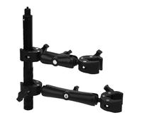 Akozon Kit de Montaje de Cámara de Doble Abrazadera Kit de Palo Selfie Telescópico Suave de Captura Estable para Entusiastas de la Aventura
