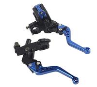 Akozon Kit de Palancas de Cilindro Maestro de Freno de Motocicleta Universal Ajustable para la Mayoría de los Tipos de Manillar de 7/8 Pulgadas (BLUE)