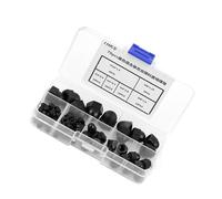 Akozon Kit de Tuercas de Bellota, Kit de Tuercas de Bellota de Nailon, Tuercas hexagonales con Tapa de Cabeza abovedada, M3 M4 M5 M6 M8 M10 70 Piezas(Negro)