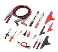 Akozon Kits de cables de prueba para Multímetro digital, Cables de prueba con pinzas de cocodrilo Conjunto de puntas de sonda reemplazables