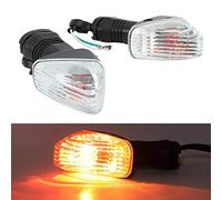 Akozon Lámpara de Luz De Señal de 2pcs Apta para Accesorios de Modificación de Motocicleta Zx-6r Kle Klr Z750s(Negro + Blanco)
