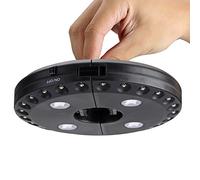Akozon Lámpara LED para, Paraguas al aire libre Pole 28 Light Garden Yard Sombrilla Iluminación bajo Patio Lawn Camping Night Lamp (Negro) Luz Tienda inalámbrica al aire libre (batería no incluida)(ne