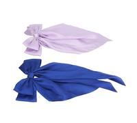 Akozon Lazos Grandes para el Cabello para Mujer - Lazo de Doble Capa y Pinzas para el Cabello Estéticas de Larga - Accesorios para el Cabello con Lazo de Cinta Grande en Morado