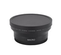 Akozon Lente Adicional Macro de Gran ángulo HD 0.43x 2 en 1 Lente de Cámara Accesorio Fotografía de Aluminio Aleación de Vidrio óptico para Fotografía Macro