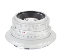 Akozon Lente Fija Manual de 25 Mm F1.7 para el Montaje RF, Lente Primaria de Apertura Grande APS-C, Compatible con Cámaras R7 R10 R50 R100 R100 RP R5 R5 (Silver)