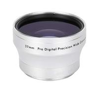 Akozon Lentes de la cámara Lente Adicional de Aumento Gran Angular de la cámara de Vidrio óptico Plateado 0.45X para Lente de videocámara de 37 mm