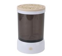 Akozon Limpiador de Cepillo de Maquillaje Akozon USB Alimentado, Limpiador Eléctrico Portátil Seco y Rápido para Todos los Tamaños de Cepillos de Maquillaje de Cosméticos Automáticos (Color caqui)