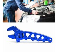 Akozon Llave de Ajuste Llave de Aleación de Aluminio Rotación Inglesa Ligera a Prueba de Herrumbre para Caja de Herramientas de Reparación de Automóviles en el Hogar Rojo (BLUE)