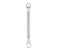 Akozon Llave de Doble Boca 12 Puntos, Offset 75 Grados, Acero Aleado para | 17x19mm Tamaño Métrico, Extremo de Caja de 12 Puntos para Agarre Extra, Acabado Mate Resistente a la Corrosión, Ideal para