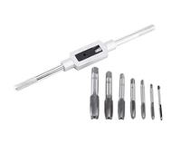 Akozon Llave Escariador De Machos Ajustable Rodamiento De Acero Rosca Grifo Recto Para Mano Llave De Grifo 7Pcs