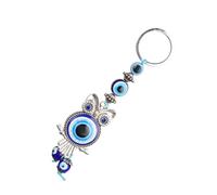 Akozon Llavero de Búho con Ojo Turco, Amuleto, Encanto de Vidrio Turco | Llave azul única del mal de ojo, llavero elegante para la decoración del hogar, regalo para la suerte