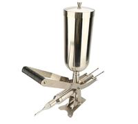 Akozon Llenadora Manual de Rosquillas de 4,5 L, sin Inyector de Crema y Gelatina de Acero para Rosquillas, Churros y Pasteles