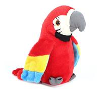 Akozon Loro Hablando, Dibujos animados Lindo Grabación Eléctrica Aprendizaje de Felpa Eléctrica Loro Hablando de Felpa Juguete de Educación Temprana (Rojo) Hablando Repite