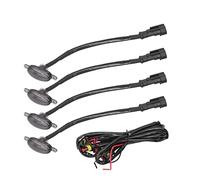 Akozon Luces de Rejilla Delantera ABS Metal DC12V LED ámbar Iluminación Apto para Estilo Camioneta Universal SUV Todoterreno Lámpara de Advertencia Coche