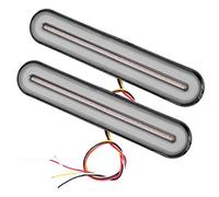 Akozon luces remolque led,Luz trasera LED para remolque de camión | 100LED 3 en 1 Luz de cola impermeable Señal de 12V-24V Amarillo + Rojo