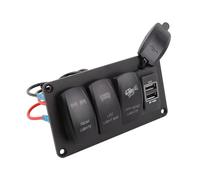 Akozon Luces Todoterreno Luz Dual 12/24 V con 3 Interruptores Luces Traseras Luz LED - Automotriz/Reemplazo/Interruptores y Relés//Toggle