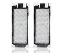 Akozon Luz de matrícula, 2 piezas de superbrillo, luces de matrícula de coche, luz LED de iluminación de matrícula de coche universal para/Twingo/Clio/Meg-ane/Lagane