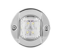 Akozon Luz de navegación de popa Luz de navegación 12V Marítimo Espejo de popa de Barco LED Acero Inoxidable Ancla Impermeable Luz de navegación de popa