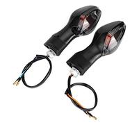 Akozon Luz de señal de 1 par de accesorios modificados para motocicleta Lámpara indicadora de señal de para CRF250L CB400 SUPER CB600F HORNET CB900F HORENT RVT1000R RC51(Negro gris)