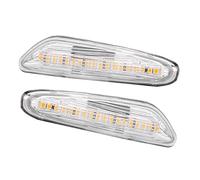 Akozon Luz de señal de giro 12V 5W Lámpara indicadora de luz de marcador lateral de freno LED para automóvil Para E82 E88 E60 E61 E90 E91 E92 E93(Transparente)
