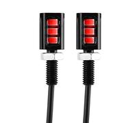 Akozon luz matricula moto homologado Luz de placa de matrícula 2 piezas 12V 3 LED Universal Coche Motocicleta Número de matrícula Tornillo Perno de luz Lámpara (rojo)