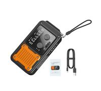 Akozon Manivela Solar de Emergencia NOAA Alerta Meteorológica Radio Linterna Banco de Energía Equipo de Supervivencia para Acampar Al Aire Libre (Radio de Emergencia)