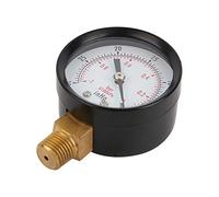 Akozon Manómetro de vacío de 2 "fr Compresor de aire Agua Aceite Gas 1/4" NPT Montaje inferior MF