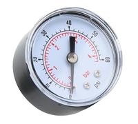 Akozon Manómetro Mecánico para Aire, Aceite y agua: Conexión de Montaje Posterior BSPT de 1/8 de Pulgada para una Medición Precisa de la Presión (0-60 psi, 0-4bar)