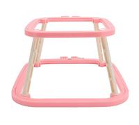 Akozon Marco de Bordado de Doble Capa Soporte de Aro de Puntada Herramienta de Soporte de Costura ABS Integrada Ajustable para Escritorio Sandía Roja, Herramienta de de Costura Integrada (rojo)