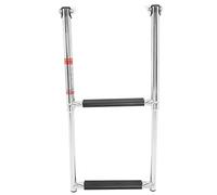 Akozon Marina de 2 Pasos Telescópico de Acero Inoxidable Escalera Hardware de Cubierta de Yates para Botes